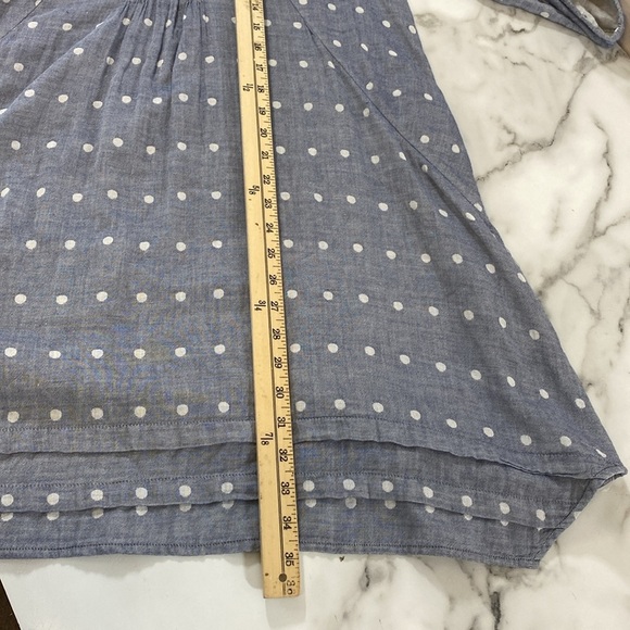 Isabella Sinclair Shirt Dress Womens Size Medium Polka Dot 100%‎ Cotton Chambray - Picture 11 of 12